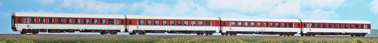 ACME 55271 - H0 - 4-tlg. Set Komfortwagen Zug der Zukunft, Ep. IV-V, DR